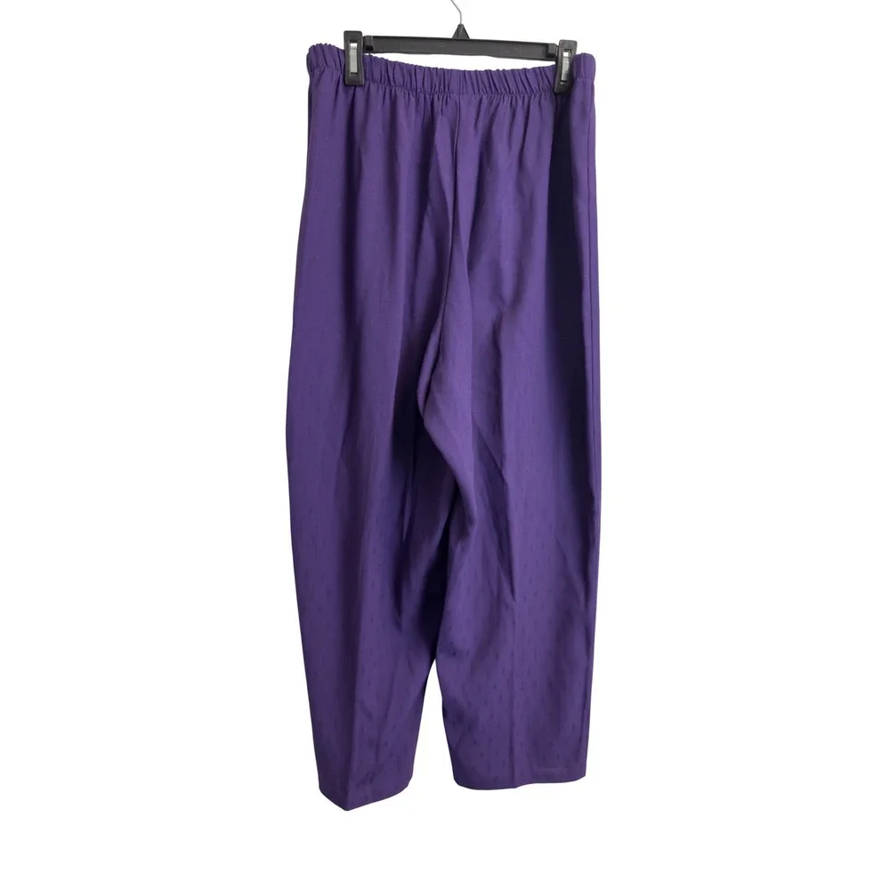 Michael‎ Blake Vintage Purple Pant Suit Set 20WP Textured Gold Buttons USA Made